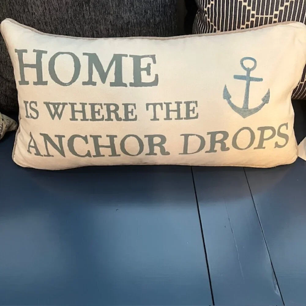 Feather Down Provincetown Home Anchor Pillow